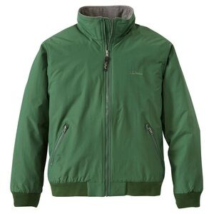 NWOT LL Bean Jacket Mens XL Green Full Zip Fleece Lined Warm Up
